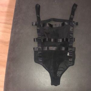 Black rave bodysuit/ lingerie bodysuit